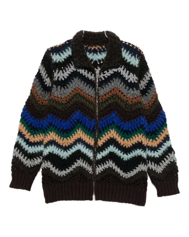 Sacai panelled wool-blend coat - Braun Braun