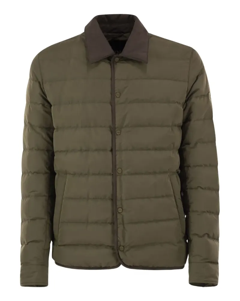 Herno quilted shirt-collar padded jacket - Grün Grün