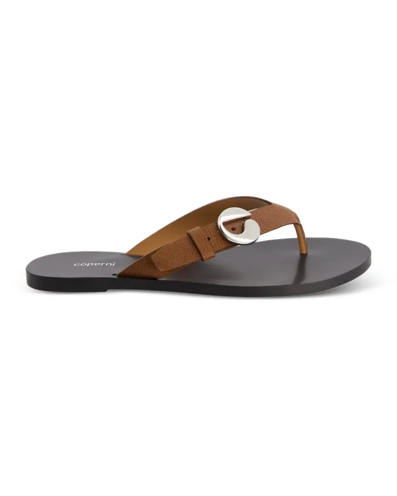 COPERNI lizard-effect buckle sandals - Braun Braun