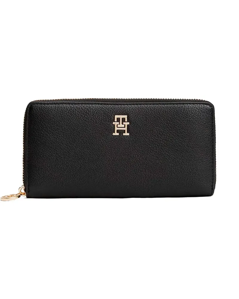 Tommy Hilfiger Portemonnaie mit Logo-Schild - Schwarz Schwarz