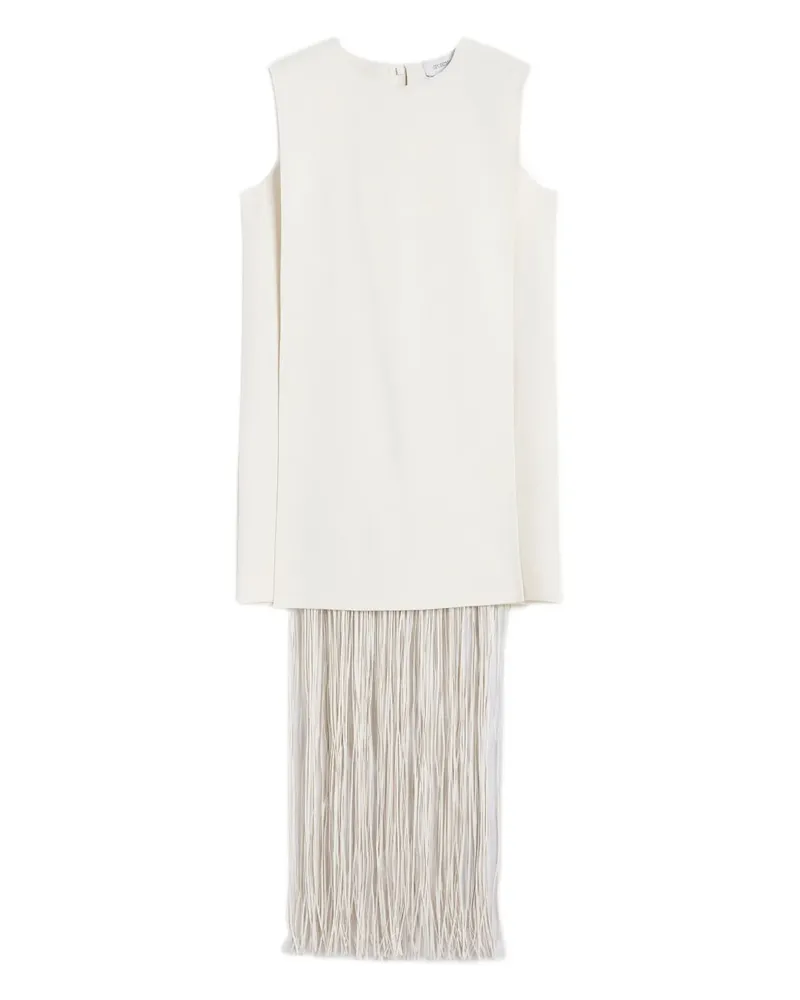 SPORTMAX Trägerkleid mit Fransen - Weiß Weiß
