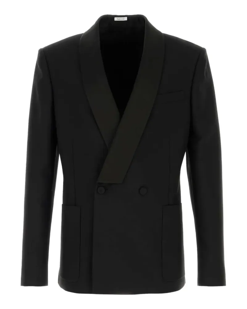 Alexander McQueen double-breasted shawl-lapel blazer - Schwarz Schwarz