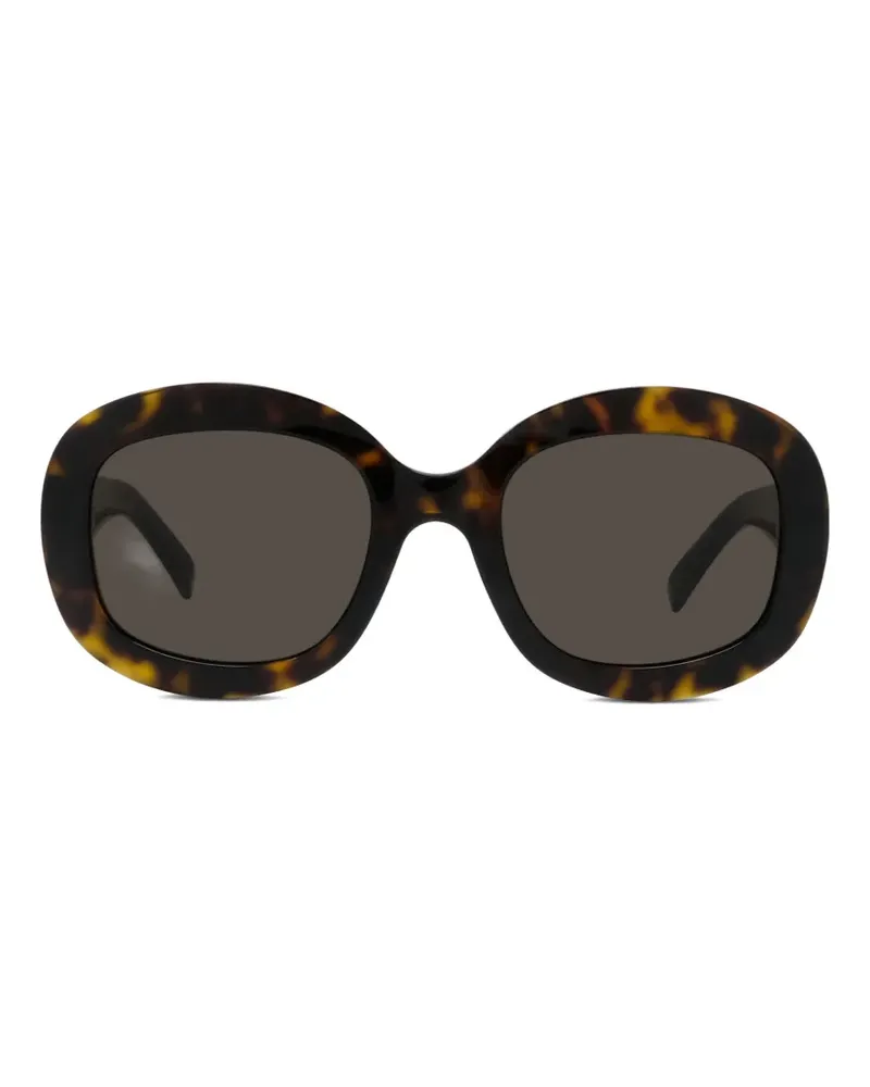 Givenchy tortoiseshell-effect oval-frame sunglasses - Braun Braun
