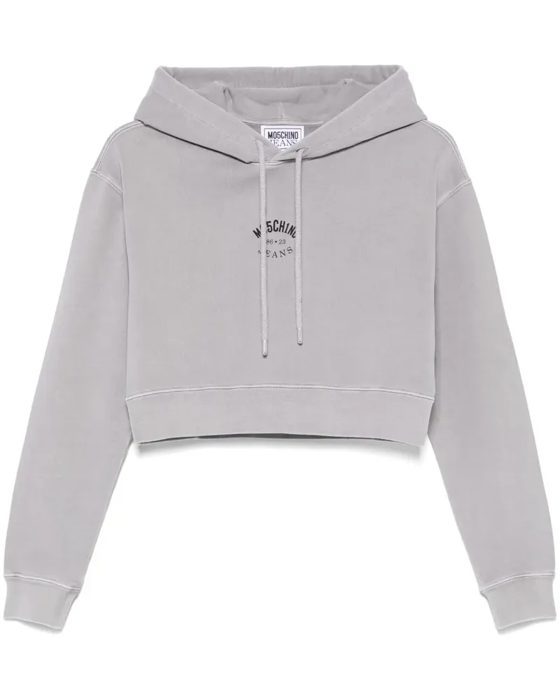 Moschino Cropped-Hoodie - Grau Grau
