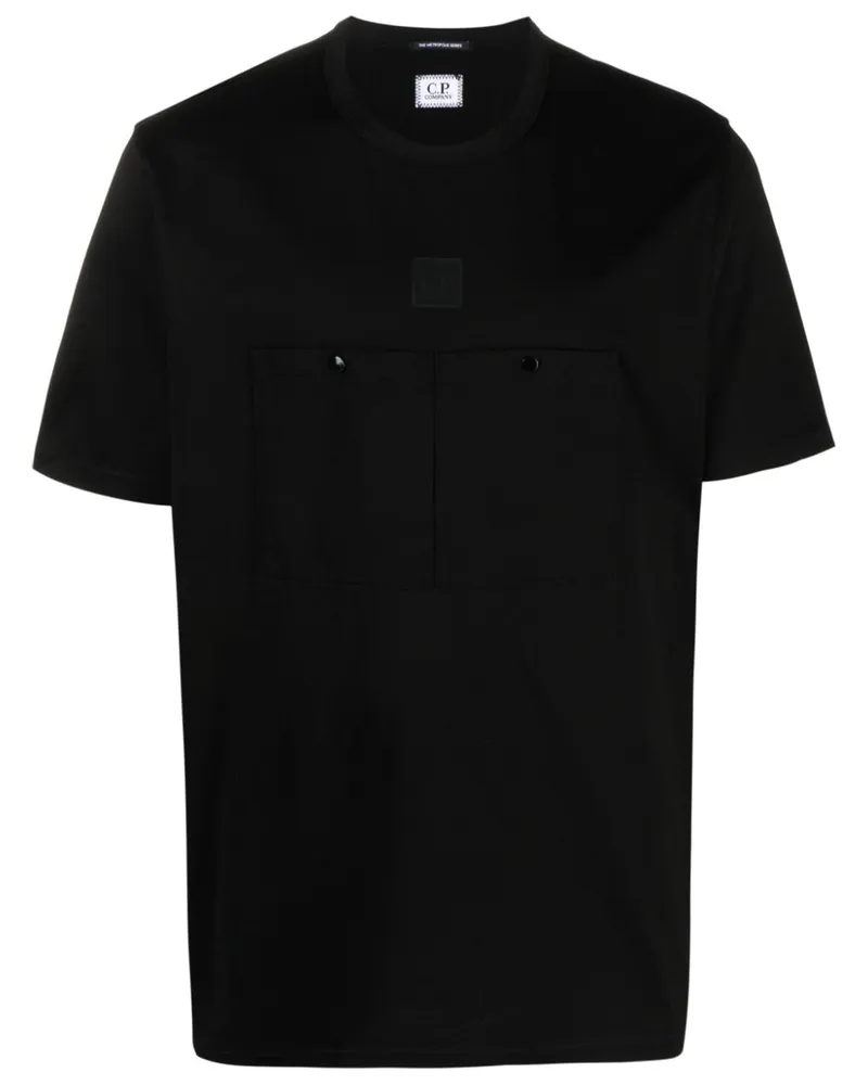 C.P. Company T-Shirt mit Logo-Print - Schwarz Schwarz