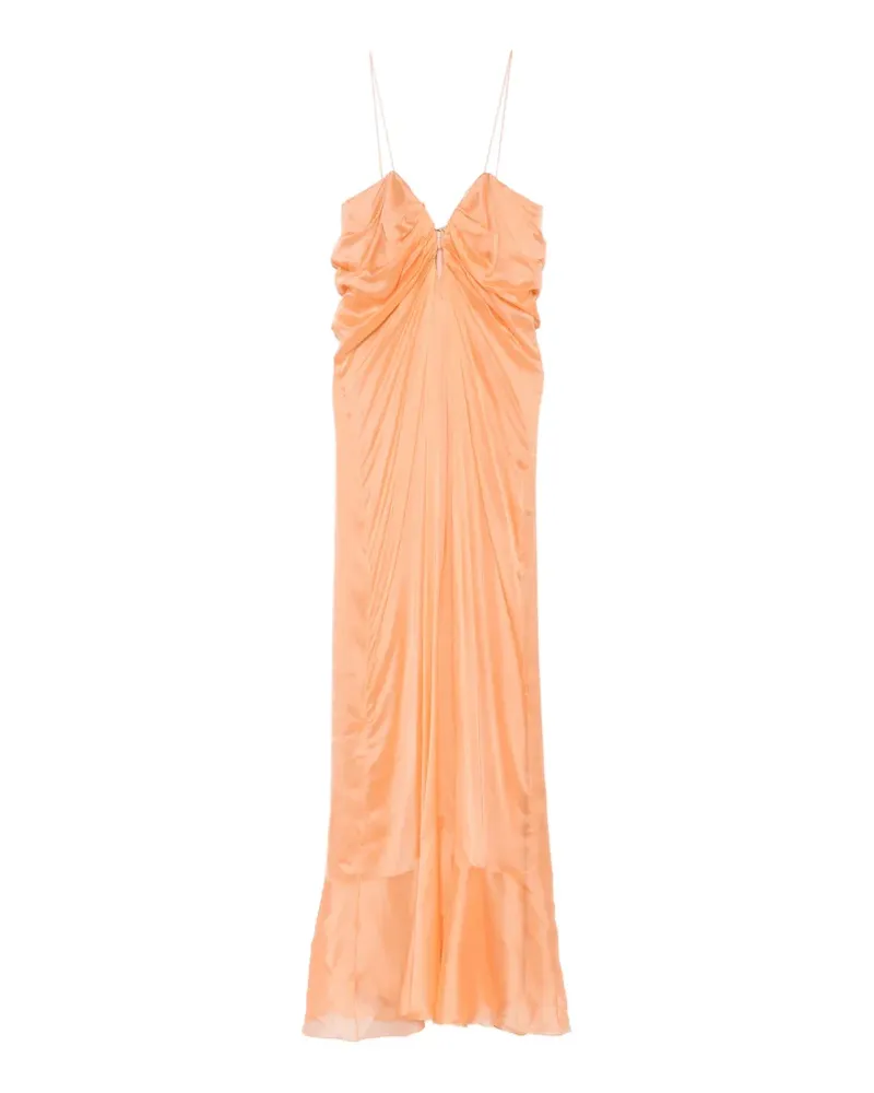 Raquel Diniz New Samba ruched spaghetti-strap dress - Orange Orange