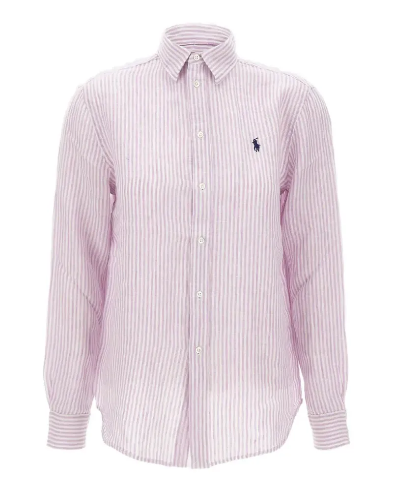 Ralph Lauren Gestreiftes Hemd mit Knöpfen - Violett Violett