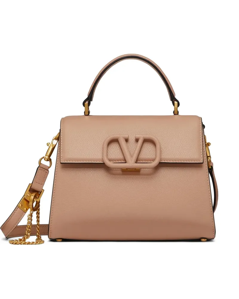 Valentino Garavani Vsling small handbag in grainy calfskin - Nude Nude