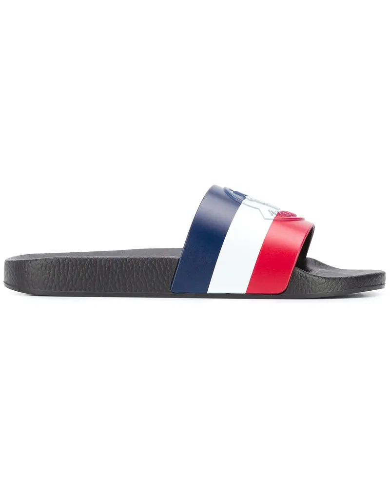 Moncler Pantoletten mit Logo - Blau Blau