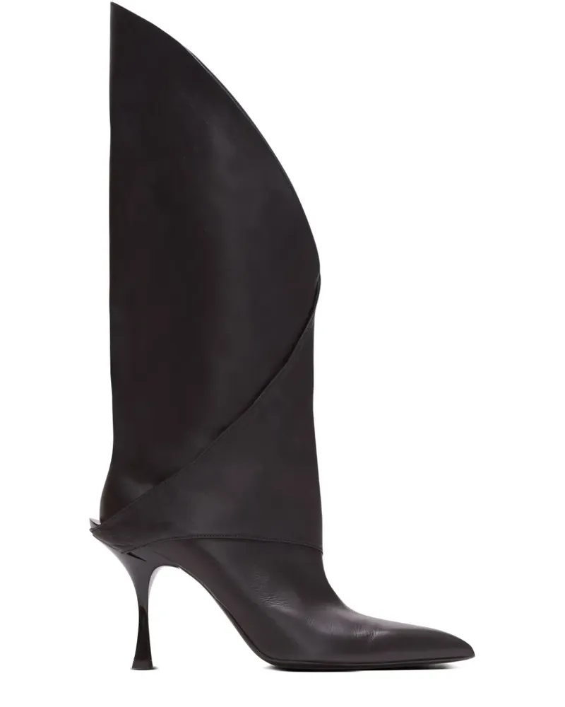 Balmain Stiefel aus Leder - Schwarz Schwarz