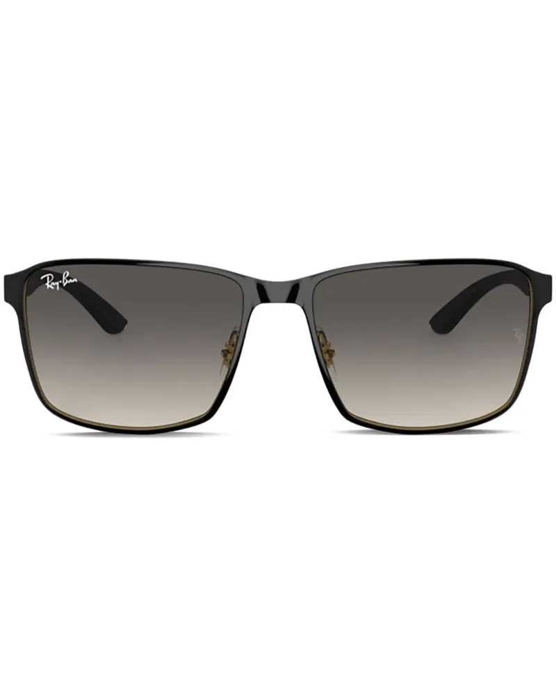 Ray Ban Sonnenbrille mit eckigem Gestell - Schwarz Schwarz