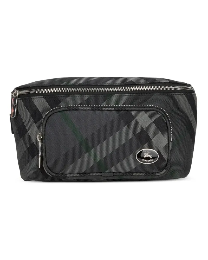 Burberry check-pattern belt bag - Grau Grau