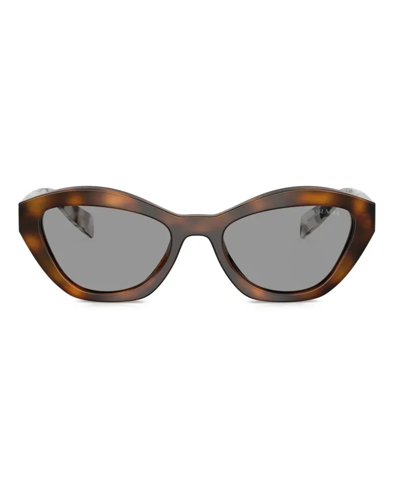 Prada Cat-Eye-Sonnenbrille mit Logo - Braun Braun