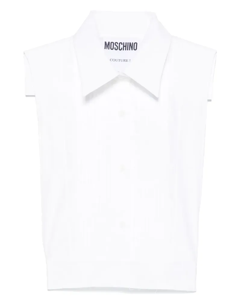Moschino Oberteil mit Cut-Outs - Weiß Weiß