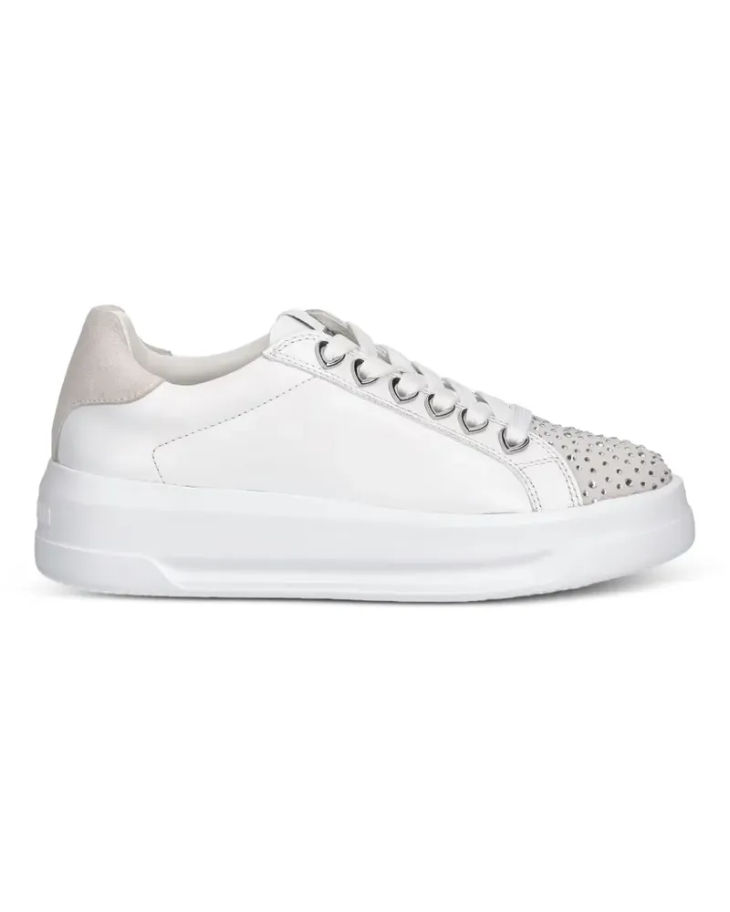 Moschino rhinestone-embellished sneakers - Weiß Weiß