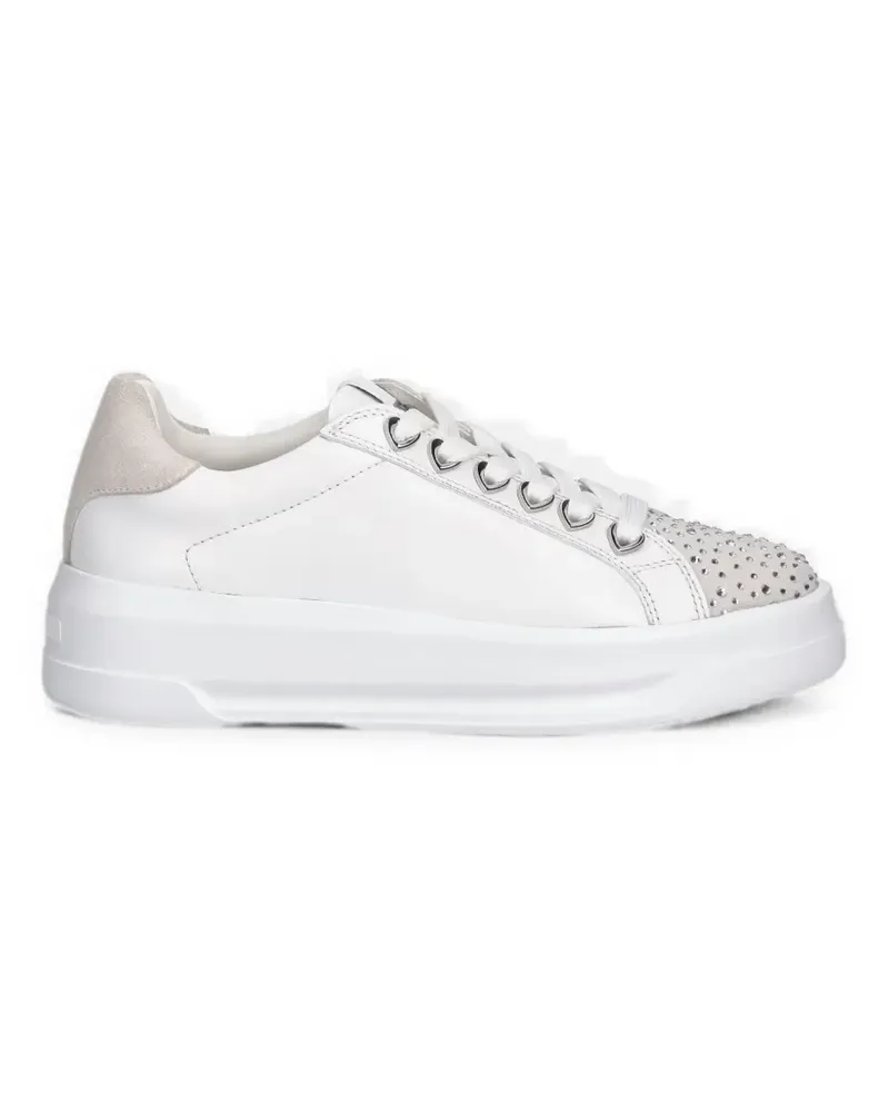Moschino rhinestone-embellished sneakers - Weiß Weiß