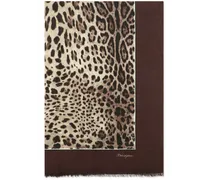 Seidenschal mit Leoparden-Print