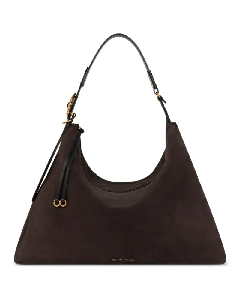 Etro Große Rosette Tasche aus Wildleder - Braun Braun