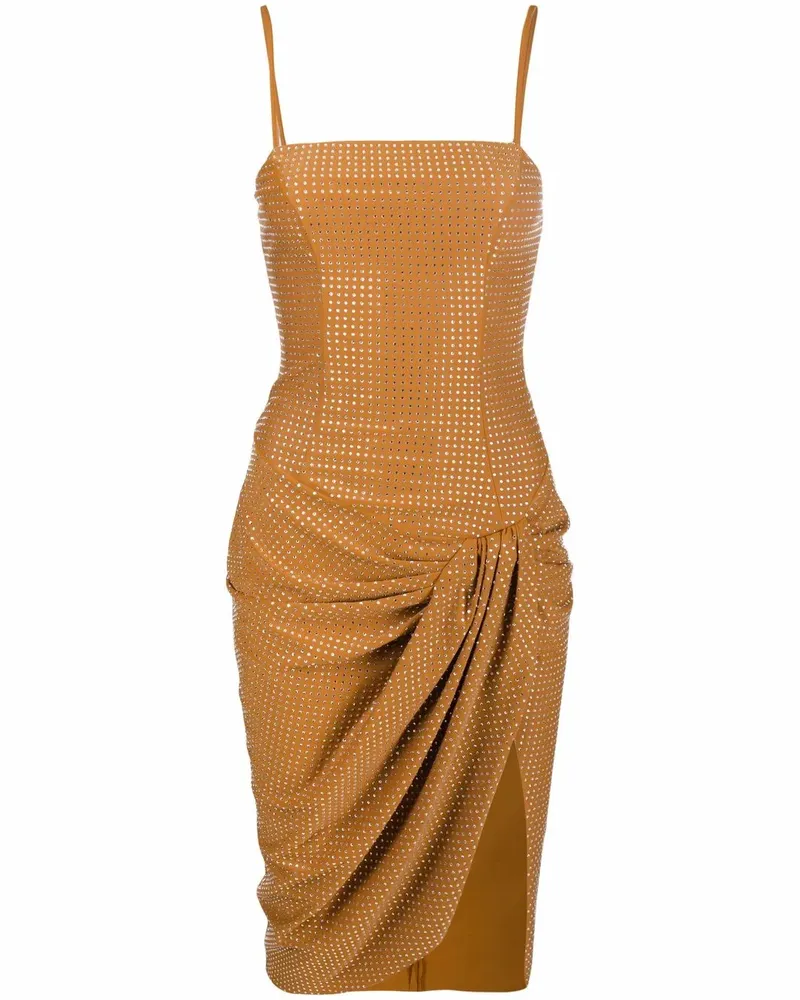Giuseppe di Morabito Kleid mit Kristallen - Braun Braun