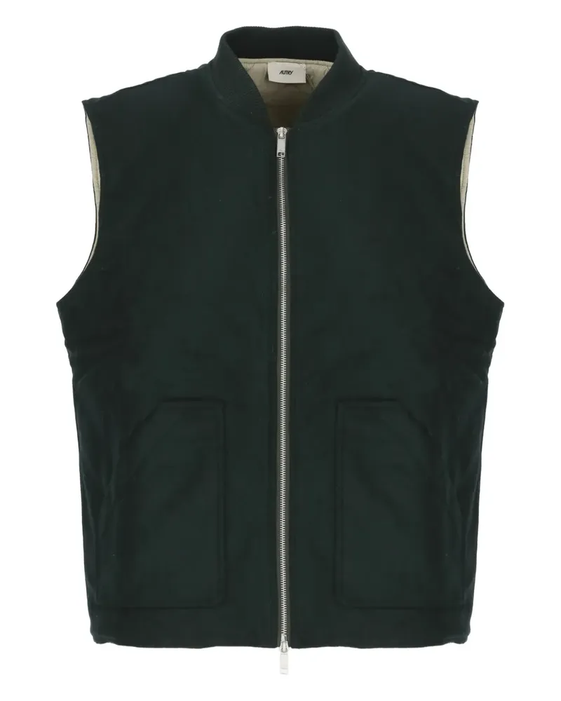 AUTRY zip-up gilet - Schwarz Schwarz