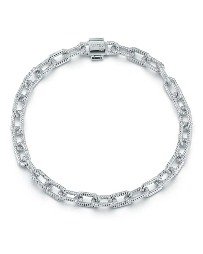 MATEO Lock Link Armband aus Sterlingsilber Silber