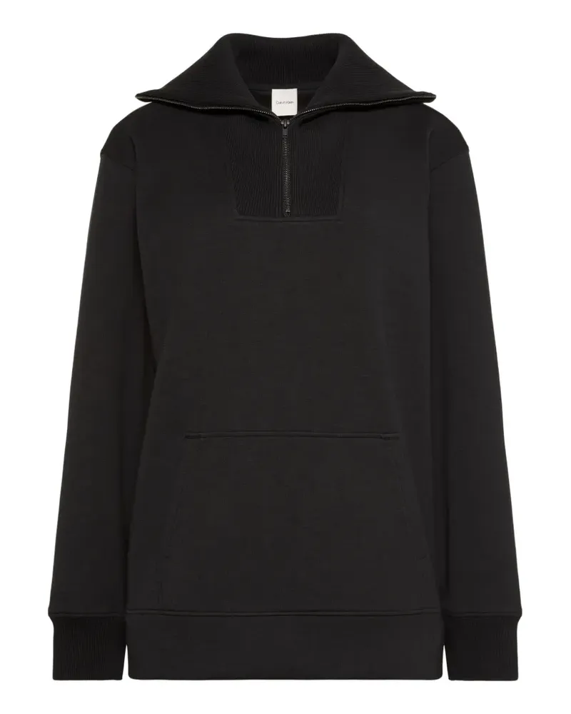 Calvin Klein oversized zip-collar sweatshirt - Schwarz Schwarz