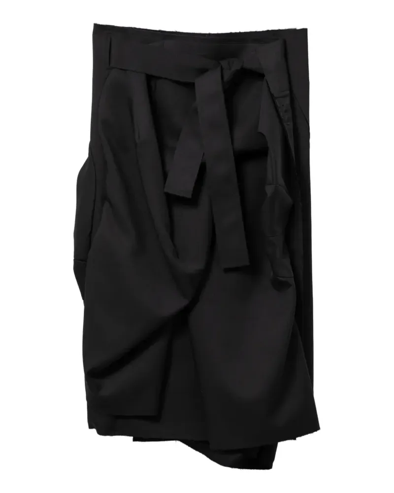 Comme des Garçons Midirock im Wickelstil - Schwarz Schwarz