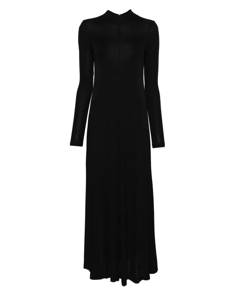 Colville Langärmeliges Kleid mit Stehkragen - Schwarz Schwarz