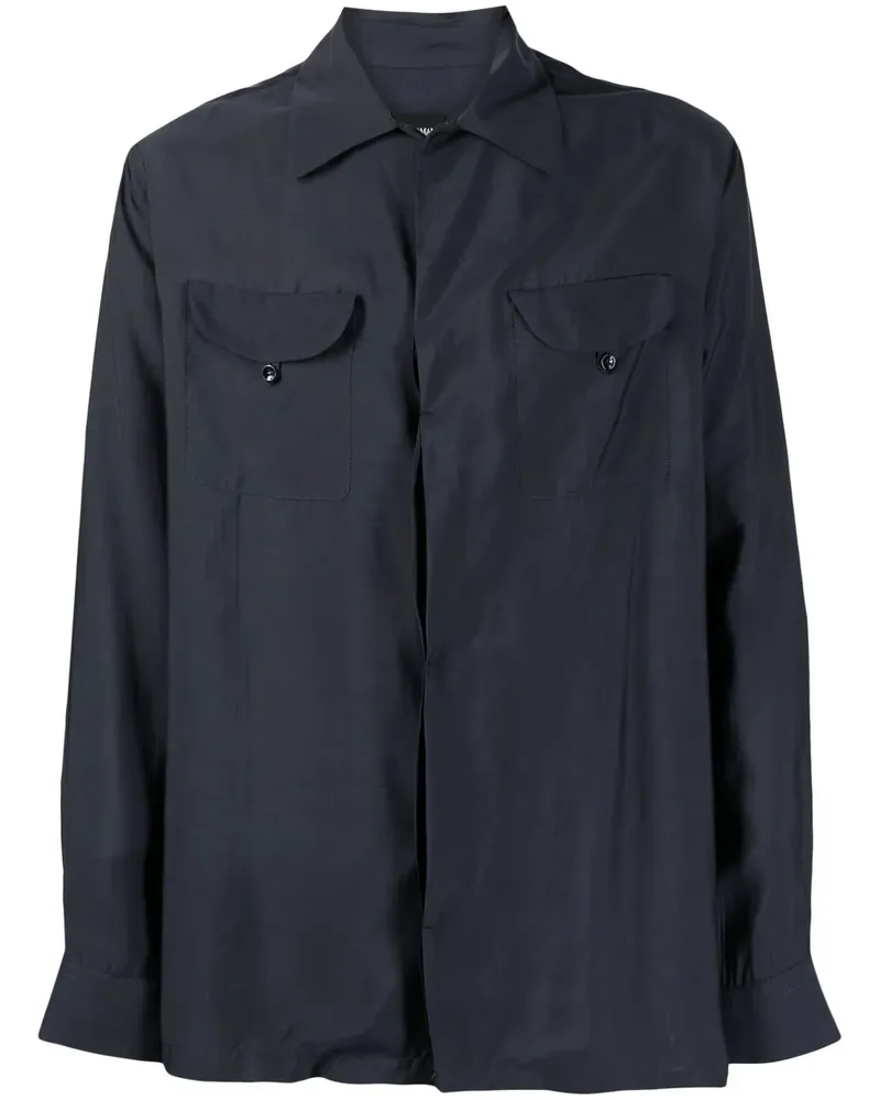 Giorgio Armani Langärmeliges Hemd - Blau Blau