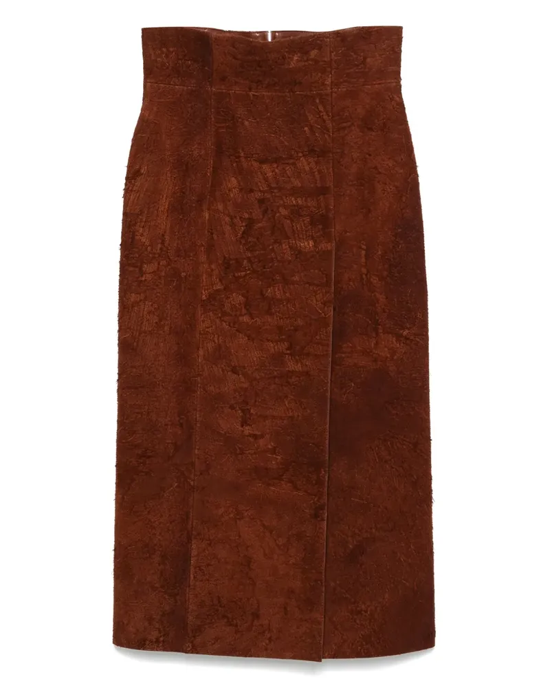 Alexander McQueen Midirock aus Wildleder - Braun Braun