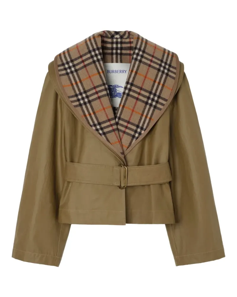 Burberry check-warmer jacket - Nude Nude