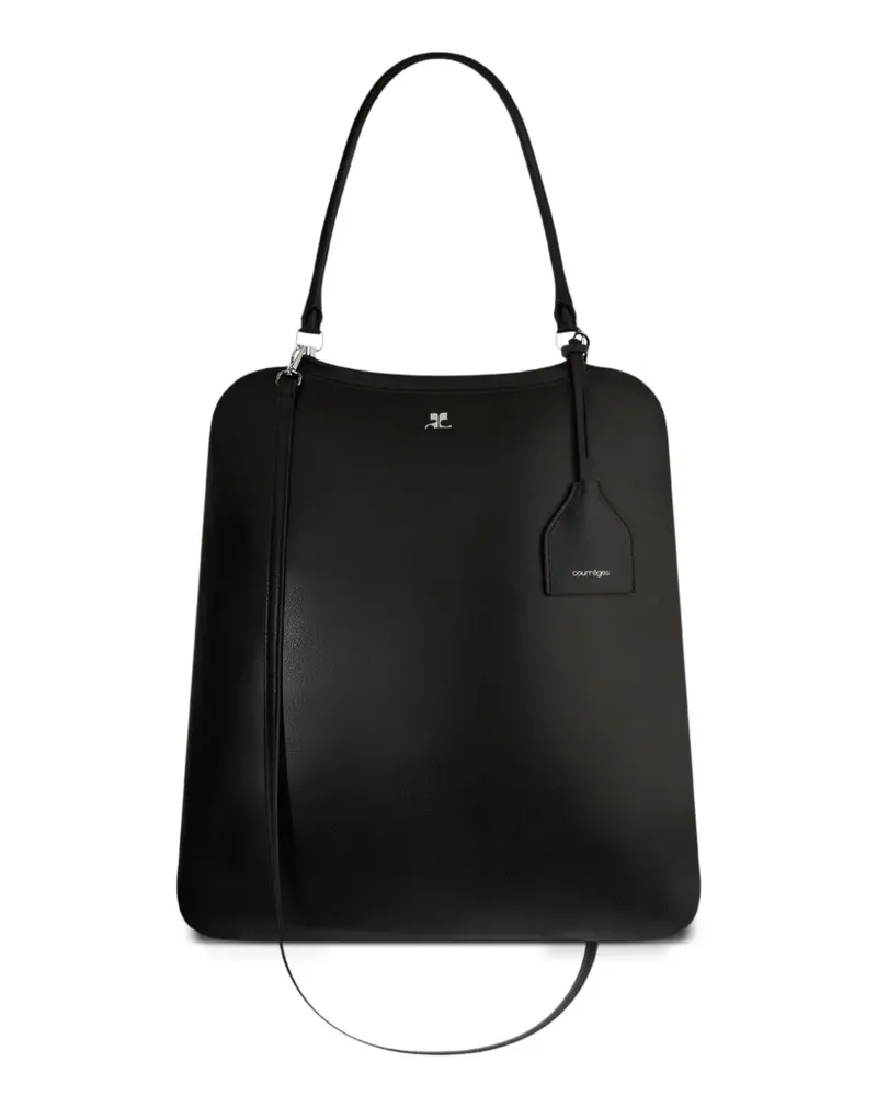 Courrèges Shadow Tote Bag aus Faux-Leder - Schwarz Schwarz