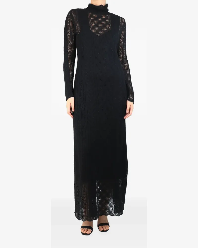 Ulla Johnson roll-neck knitted alpaca-blend maxi dress - Schwarz Schwarz