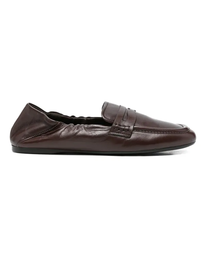 Guglielmo Rotta ruched-detail loafers - Braun Braun