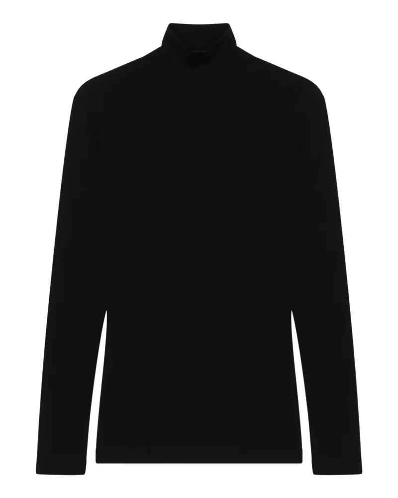 Max Mara Pullover mit Poloshirtkragen - Schwarz Schwarz