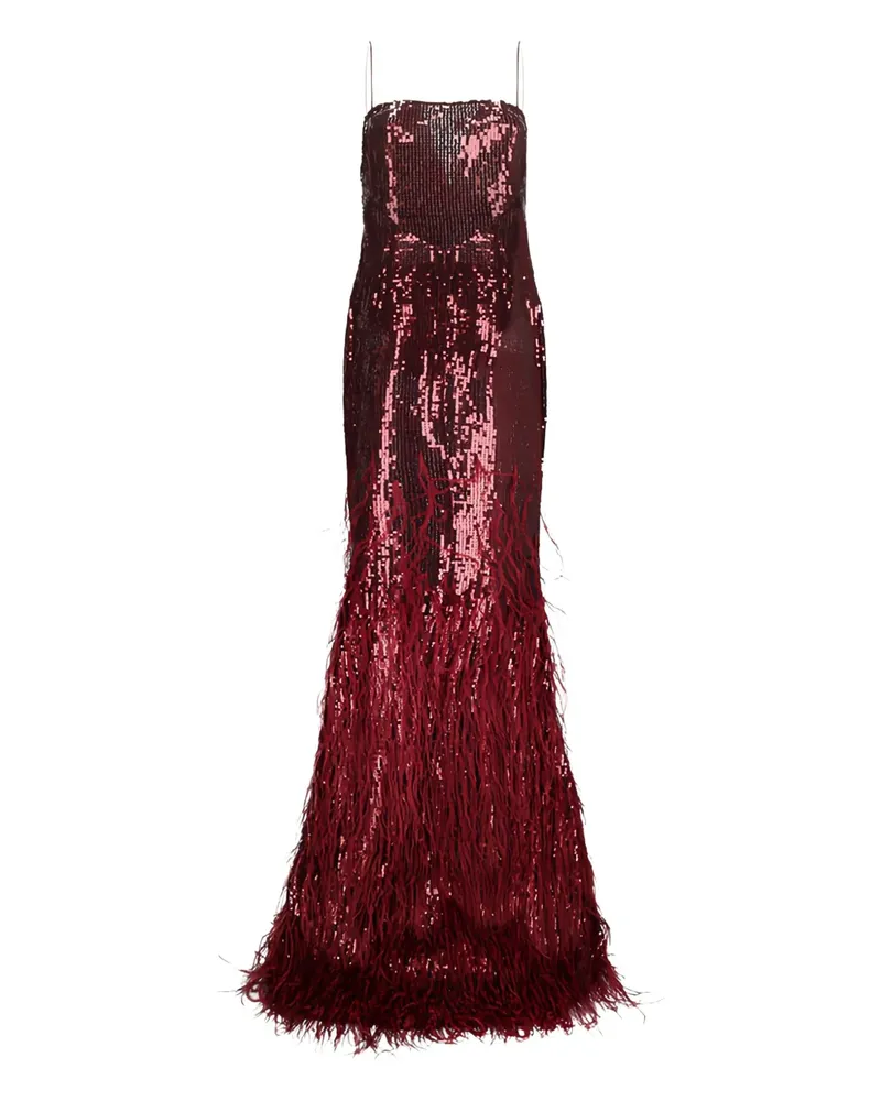 Retrofête Odessa Maxikleid mit Pailletten - Rot Rot