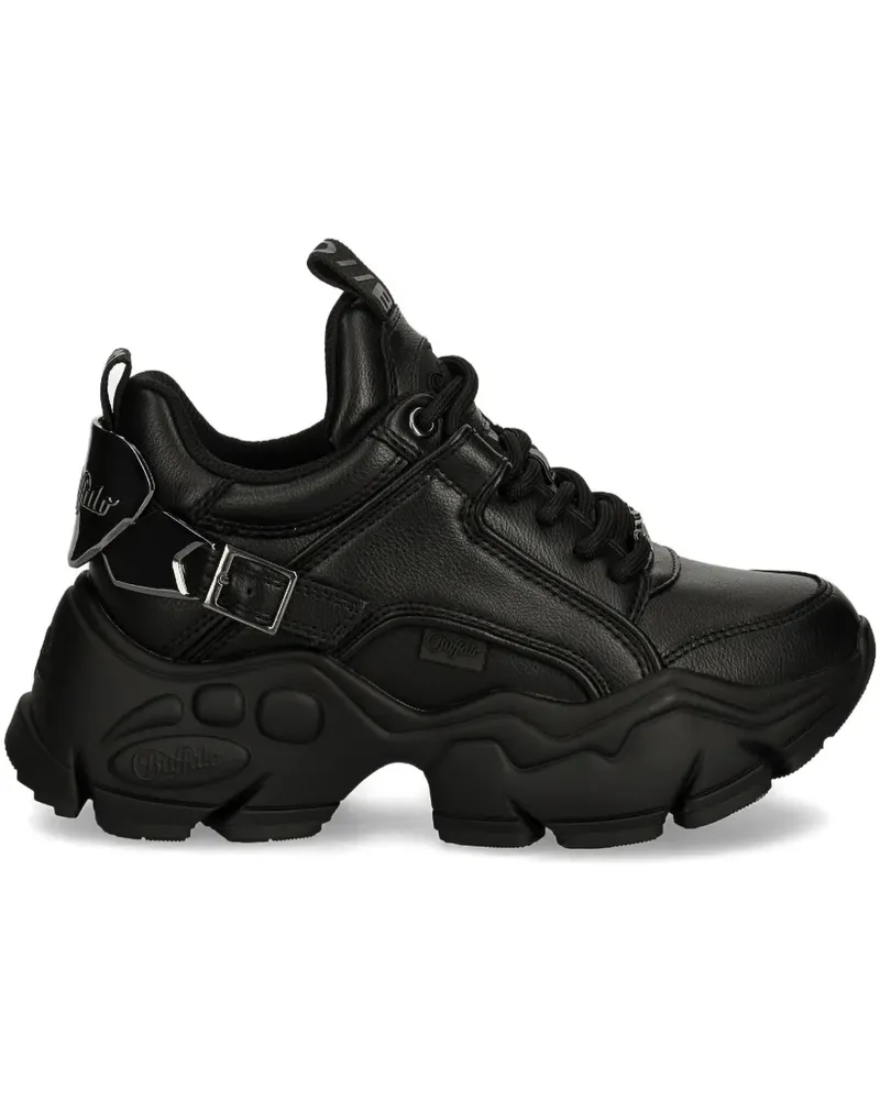 Buffalo Binary Halo Sneakers mit Schnallenriemen - Schwarz Schwarz