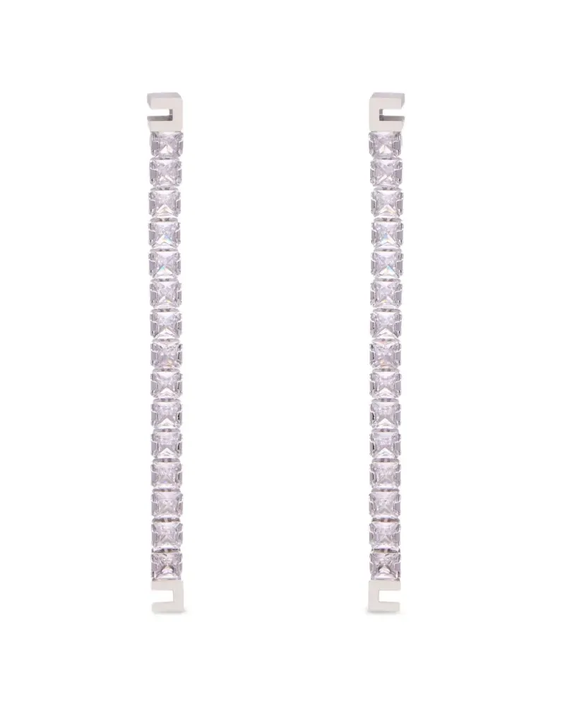 Elisabetta Franchi earrings with rhinestones - Silber Silber
