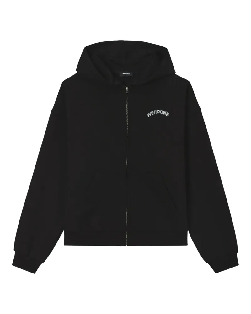 WE 11 DONE teddy bear-print hoodie - Schwarz Schwarz
