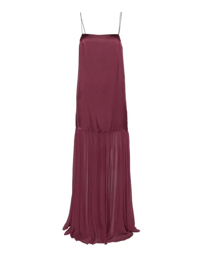 Anine Bing Clementine pleated-skirt maxi dress - Rot Rot