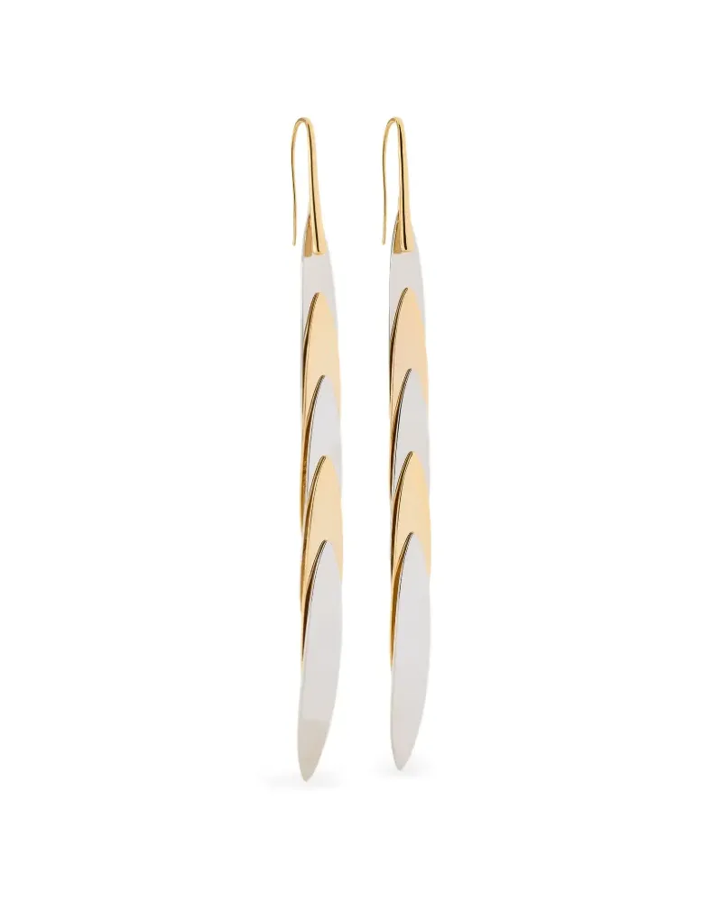 Jennifer Fisher Long Feather Hängeohrringe - Gold Gold