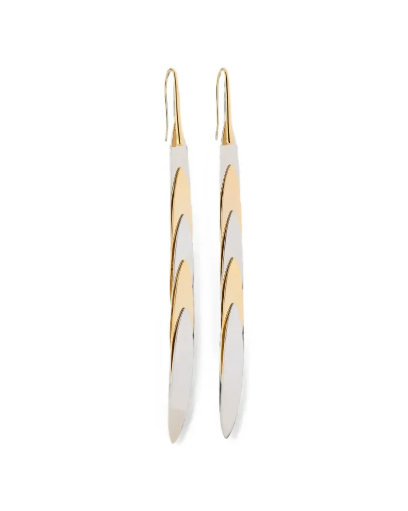 Jennifer Fisher Long Feather drop earrings - Gold Gold