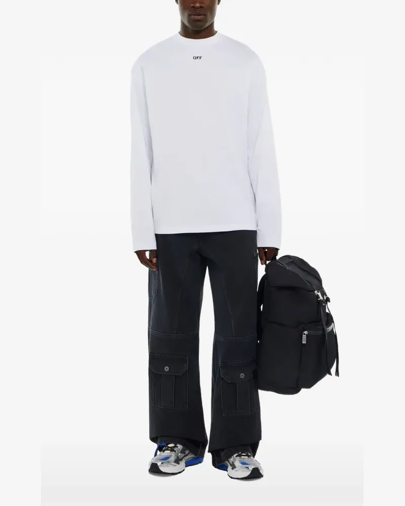 OFF-WHITE Negative Arrow Skate Langarmshirt - Weiß Weiß