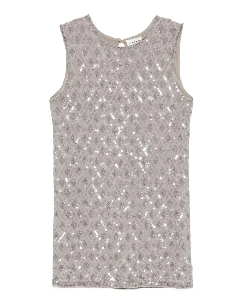P.A.R.O.S.H. sequin diamond mini dress - Nude Nude