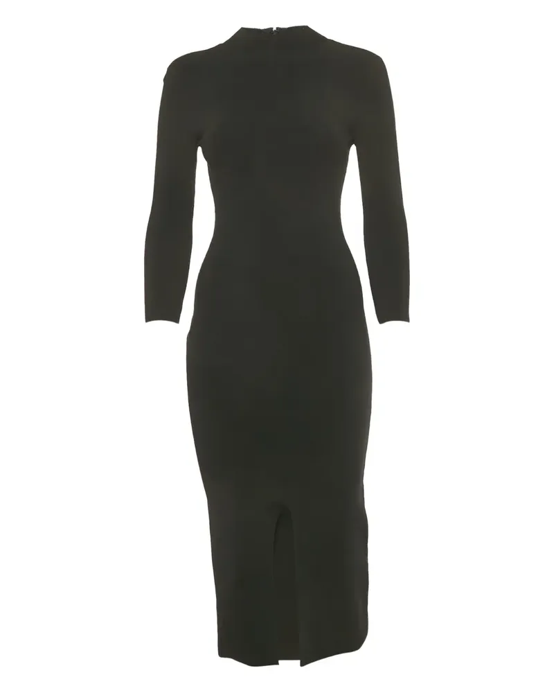 Alice + Olivia rib knit midi dress - Schwarz Schwarz