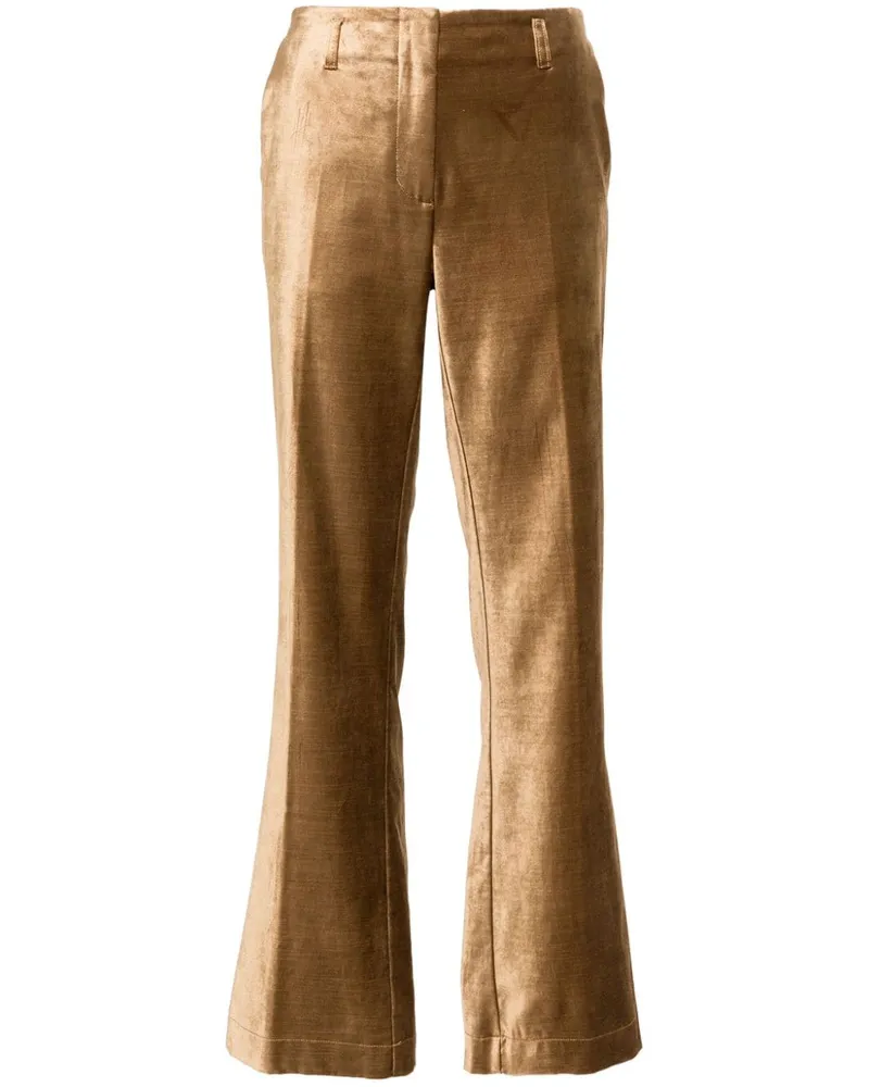 forte_forte Samthose mit geradem Bein - Nude Nude