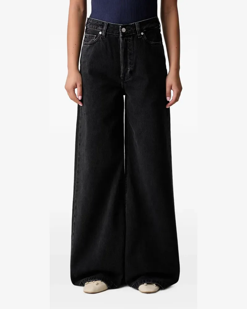 Scotch&Soda Jeans mit weitem Bein - Schwarz Schwarz