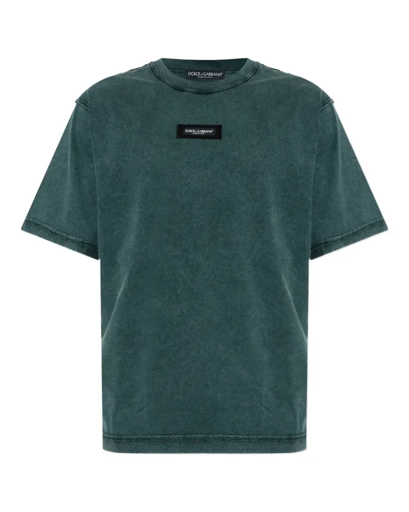Dolce & Gabbana logo-plaque T-shirt - Grün Grün