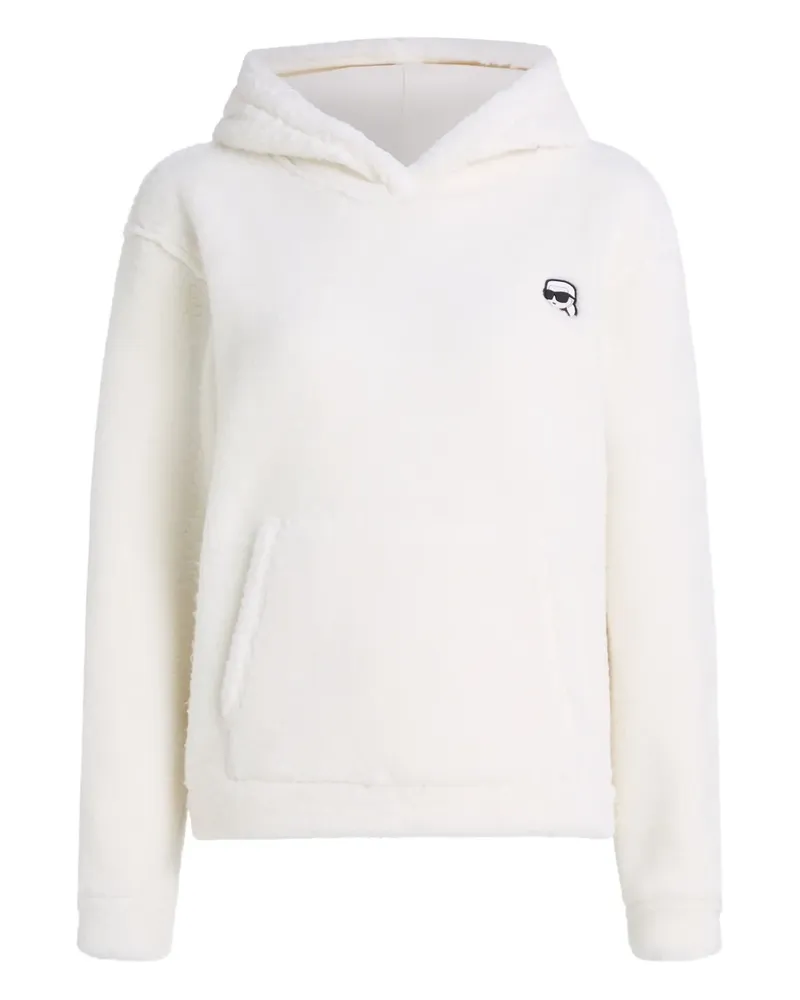 Karl Lagerfeld Hoodie mit Logo-Patch - Weiß Weiß