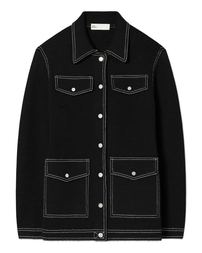 Tory Burch topstitch jacket - Schwarz Schwarz